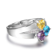Mom Jewelry Gift Personalized Birthstone Family Rings 925 Sterling Silver C