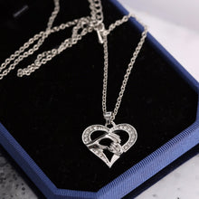 2017 New Silver Gold Crystal Heart Charms Necklace Mom Gift Mother's Day Gi