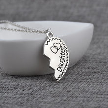 2 pcs Broken Heart Gold Silver Plated Mother Daughter Flower Heart Pendant