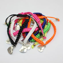 Mother's Gift 2016 New Fashion Braided Red String Love Heart Mom Mum Charm