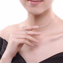 Lovely Sparkling Cubic Zirconia Eiffel Tower Necklace 100% Real 925 Sterlin