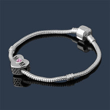MOM Charms Fit Pandora Bracelet Unique Diy Love Heart Shape Beads Within Pu