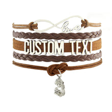 2017 Fashion Jewelry Mom and Baby Pendant Bracelet Handmade Leather Braided
