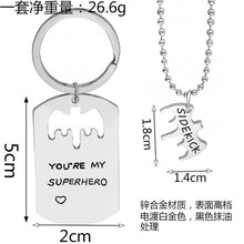 FUNIQUE Bat Superhero Pendant Key Chain Necklace Fathers Mothers Day Gifts