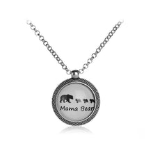 Luminous Mama&Baby Bear Pendant Necklace Bar Gift Mother Necklace New Mom B