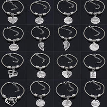 Family Mother Mom Son Daughter Grandmother Bracelet Wristband Charm Women J