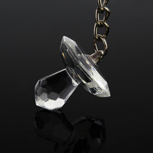 2016 New Crystal Nipple Keychain Silver Plated Metal Keyring Mother Mom Gif