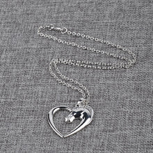 Fashion New jewelry plated white K Horse in Heart Necklace Pendant Necklace