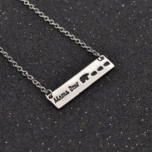 fashion lychee Mama Bear Bar Necklace Mom Pendant Chain Necklace For Mom Mo