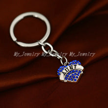 Mom Nurse Teacher My Girl Best Friend Key Chains Heart Crystal Keychian Rin