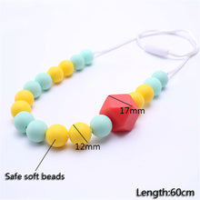 MHS.SUN Food grade silicone baby mom necklace candy color round BPA free so
