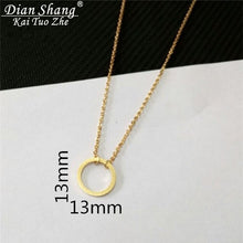 Wholesale 10piece Stainless Steel Dainty Circle Round Necklace For Women Ka