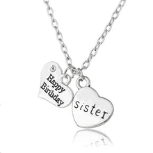 Bespmosp Family Double Heart Mom Dad Sister Grandma Son Uncle Pendant Neckl