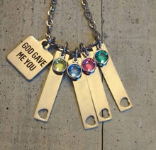 Elegant Birthstone Necklace Personality Bar Pendant Necklaces Best Gift Jew