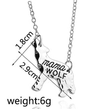 Gold Silver Personalized Mama Bear/Wolf Animal Pendant Necklaces Mother Nec