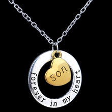 XIAOJINGLING Christmas Day Forever in My Heart Memory Necklace Alphabet Let