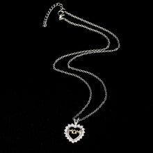 Silver Plated Chain"Mom"Letter Pendants Necklaces For Women Lovely Heart Rh