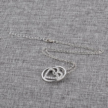 Mom Heart Full Rhinestone Silver Gold Pendant Necklace Sweater Chain For Mo