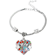 Bespmosp 11 Style Charm Colorful Crystal Heart NANA Sister Sis Mom Pendant