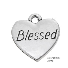 Skyrim Proud Mom & Blessed & Amazing Woman Heart Charm Fashion Diy Jewelry