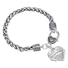 Minimal Brand Mom Mother Momma Crystal Love Heart Vintage Lobster Claw Brac