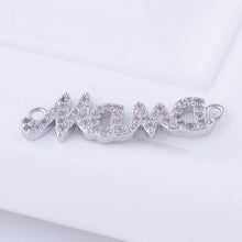 2017 Fashion 3 Colors CZ Paved Mama Letter Charms Connectors fit for Women'