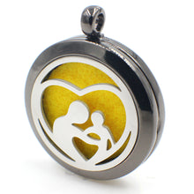 XX15 Stainless Steel Aromatherapy Diffuser "Mom &baby"Locket Floating perf