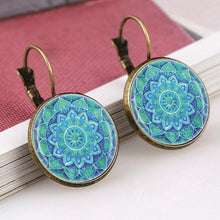 Bronze Classic Lotus Mandala Jewelry Earring Nail Henna Om Symbol Zen Buddh