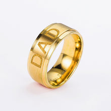'LOVE YOU DAD' Titanium Carving Ring Women's Ring Mother's Day Gift for Mom