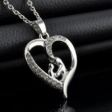 Mother's Day Gift Fashion Mom Child Heart Pendant Chain Family Love Necklac