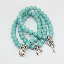 Charm bracelet mom grandma mum friends love charms  bead elastic bracelets