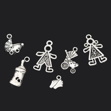 MJARTORIA 30PCs Baby Figure Series Pendant Cute Baby Shower Charms For Jewe