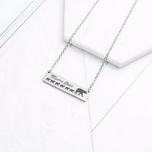 Mama bear pendant animal necklace jewelry Stainless steel tag engraved mom
