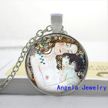 photo New Fashion Round Glass Necklace Love Mom Pendant Mom's Gifts Girls G