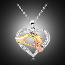 Ranzwal Mothers Day Gifts for Mom Women Hand in Hand Pendant Necklaces with