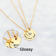 2piece/set I carry your heart & with me Necklace Match Heart Necklace Penda