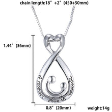 mother's day pendant necklace Love Heart  choker women Silver Plated Neckla