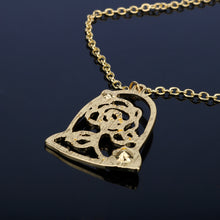 Flower Necklace Beauty and The Beast Charms Choker Rose Bella Necklace for