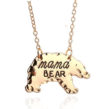 10pcs / lot Mama Bear Necklace Mother Bear Mama Silver and gold color Neckl