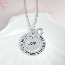 I used to be her angel, now she's mine Mom Pendant Necklace Silver Gold Dou