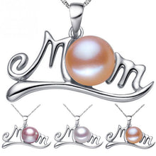 Women Fashion Jewelry Simulated Pearl Women Mom Pendant Necklace Silver Pla