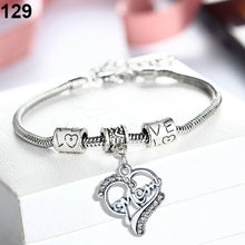 Family Mother Mom Son Daughter Grandmother Bangle Bracelet Charm Chic Jewel