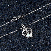 New Woman 100% 925 Sterling Silver Opal & CZ Stone with Heart Shape Bracele