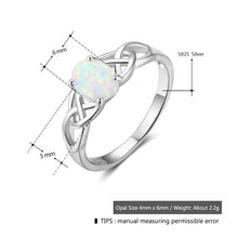 Elegant Oval White Opal Rings for Women Genuine 925 Sterling Silver Wedding