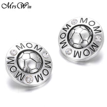 10pcs/lot New Arrival Mom Snap Jewelry MOM Cheer Sports Metal 18mm Snap But