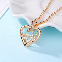 Fashion Heart Shape Letter Mom Pendant Necklaces High Quality Moms Birthda