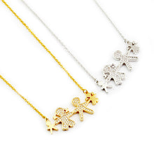 DIANSHANGKAITUOZHE Gros Collier Plastron Femme Charm Mom Dad and Baby Famil