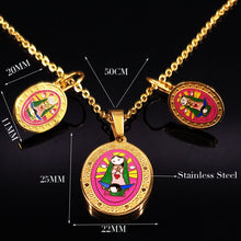 Pink Family Enamel Stainless Steel Jewelry Sets Women Mom and Child jeweler