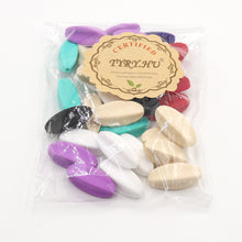 TYRY.HU Silicone Carambola Beads 20Pcs BPA Oval Beads DIY Baby Teether Nurs