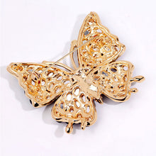 Aitunan Opal Blue Stone Butterfly Brooch Pins Insect Romantic Fashion Women